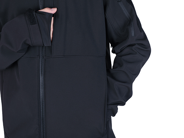 Spandex Softshell Jacket With Hidden Hood