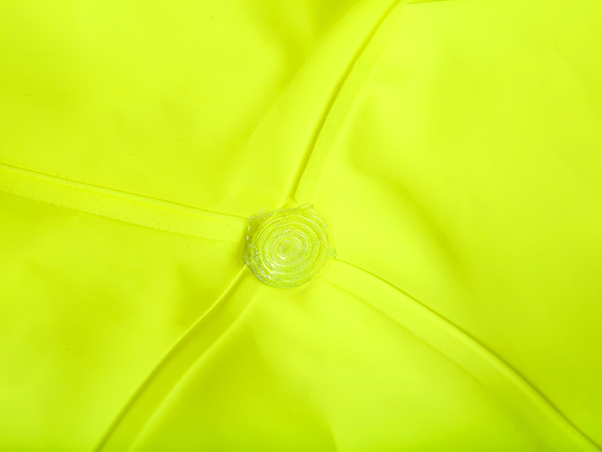 Fluo Yellow PU Motorcycle Rainwear